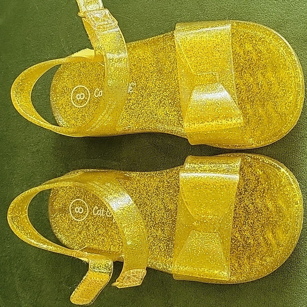 Cat & Jack Glitter Sandals - Gold - Picture 2 of 3